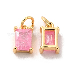Vrais pendentifs en laiton plaqué 18k or véritable micro pavé zircone cubique&nbsp;KK-M243-08G-01