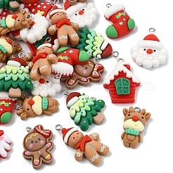 40 stücke 8 stile weihnachten undurchsichtige harz anhänger&nbsp;RESI-YW0005-54