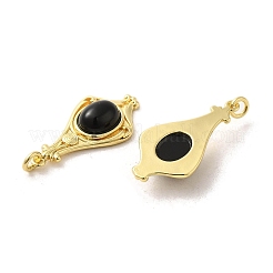 Natürlich gefärbte und erhitzte schwarze Achatanhänger&nbsp;G-C096-03G-05