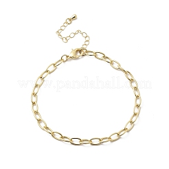 Messing-Gliederarmband mit Kabelkette für Damen&nbsp;BJEW-A065-01G