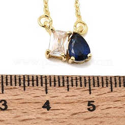 Colliers à maillons en laiton pavé de zirconiums cubiques&nbsp;KK-CBAB173-05G-02