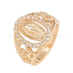 Fingerringe aus Messing mit Mikropavé-Kubikzirkonia für Damen&nbsp;CU-CBAA973-03G
