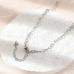 Collane in ottone collana a cuore&nbsp;NJEW-A042-10P