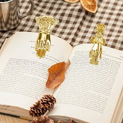 2 Stück handförmiger Lesezeichenclip aus Legierung in 2 Stilen&nbsp;AJEW-CP0006-93