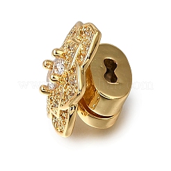 Messing Micro Pave klare Zirkonia Folie Charms&nbsp;CU-CBA4292-01G