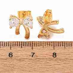 Ottone micro spianare orecchini zirconi&nbsp;KK-CBA8EB2-12G