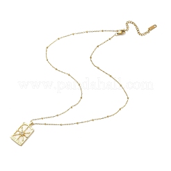 Ottone zirconi collane ciondolo&nbsp;NJEW-H051-01G-02