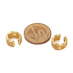 Pendientes de puño de circonita cúbica transparente con micro pavé de latón chapado en estante para mujer&nbsp;EJEW-C125-24G-G