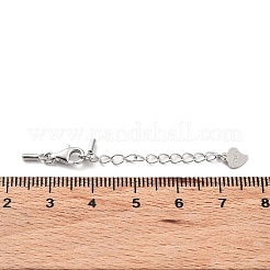 925 estensore per catena a maglie in argento sterling rodiato anti-ossidazione&nbsp;STER-G039-03A-P