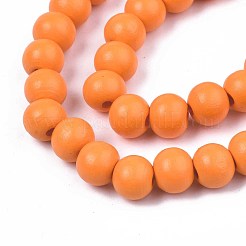 Brins de perles en bois naturel peint&nbsp;WOOD-S053-54I