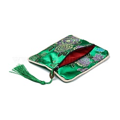 Chinesische brokat quaste reißverschluss schmuck tasche geschenkbeutel&nbsp;ABAG-F005-03