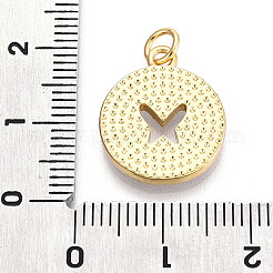 Pendenti in zirconi cubici trasparenti in micro pavè di ottone&nbsp;KK-N268-72G
