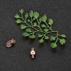 Fermagli magnetici in ottone placcato cremagliera con passanti&nbsp;X-KK-F801-02B-RG