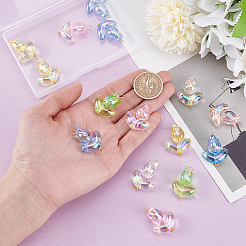 24 pendentif tulipe en acrylique transparent 6 couleurs&nbsp;PALLOY-GO00051