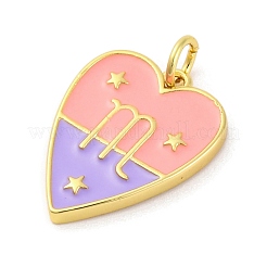 Pendentifs d'émail en laiton &nbsp;KK-Z077-01G-06
