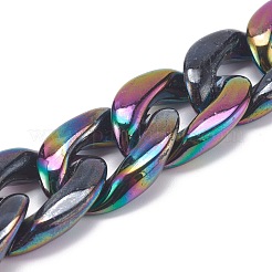 Chaînes torsadées acryliques opaques faites à la main&nbsp;AJEW-JB00934