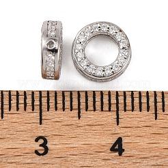 925 Sterling Silber Mikropavé klare Zirkonia Perlenrahmen&nbsp;STER-P061-01A-P