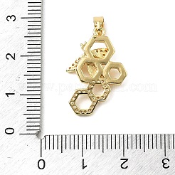 Messing micro pave klare zirkonia anhänger&nbsp;KK-E804-16G
