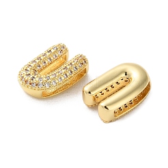 Dia-Charms mit Gestellbeschichtung aus Messing mit Mikropavé-Zirkonia&nbsp;KK-C084-34G-U