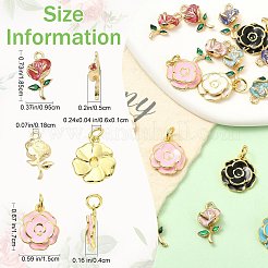 24 pz 8 stili pendenti in ottone smaltato&nbsp;KK-SZ0003-20