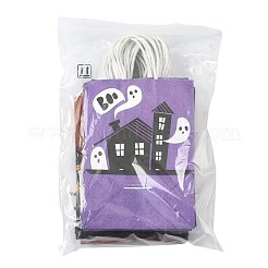 24 Stück 6 Stile Halloween-Thema Kraftpapier-Geschenktüten mit Griffen&nbsp;CARB-FS0001-09