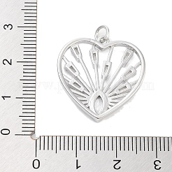 Placage de rack pendentifs en zircone cubique clair en laiton&nbsp;KK-M293-15P