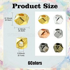 100 perline in lega di poliedro a 5 colori&nbsp;FIND-YW0004-45