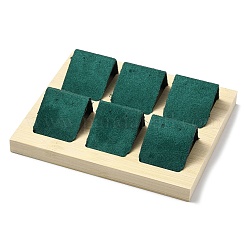 Rechteckige Ohrring-Präsentationsständer aus Holz mit 6 Steckplatz&nbsp;LS-EDIS-R027-04D