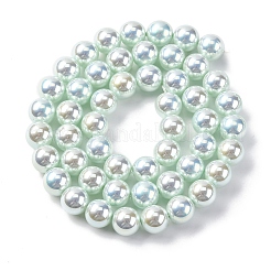 Brins de perles de verre nacrées plaquées UV&nbsp;GLAA-F128-01B-T13