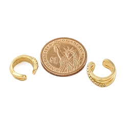 Orecchini a polsino da donna con micro pavé di zirconi trasparenti in ottone placcato a cremagliera&nbsp;EJEW-C125-29G