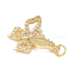 Ottone micro spianare pendenti zirconi&nbsp;KK-D357-36G