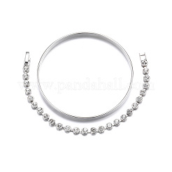 2 braccialetti semplici in lega da 2 stili e braccialetti da tennis in lega con strass di cristallo&nbsp;FS-WGD5F97-02