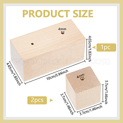 3 Stück unbehandeltes Holz&nbsp;WOOD-BC0001-42