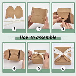 Quadratische Faltgeschenkboxen aus Papier&nbsp;CON-WH0112-059B
