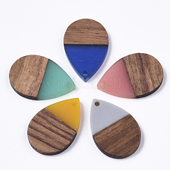 Colgantes de resina y madera de nogal&nbsp;RESI-T035-08