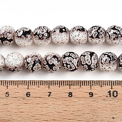 Brins de perles de verre de peinture de cuisson transparente&nbsp;DGLA-N009-10mm-08