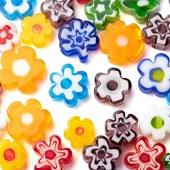 8 Farben handgemachte Millefiori Glasperlenstränge&nbsp;LAMP-LS0001-13