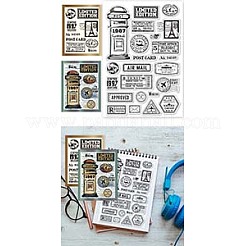 Klarsichtstempel aus PVC-Kunststoff&nbsp;DIY-WH0631-0634