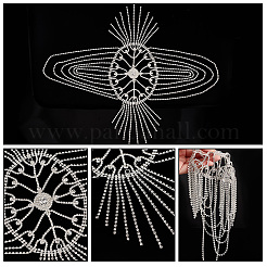 Kopfbedeckung aus Strass-Mesh&nbsp;OHAR-WH0021-47S