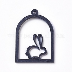 Anhänger mit offener Lünette aus Acrylhasen&nbsp;KY-WH0019-03