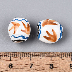 Handgemachte Porzellan gedruckt Perlen&nbsp;PORC-T133-04