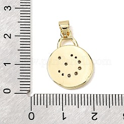 Messing micro pave klare zirkonia anhänger&nbsp;KK-H267-009B-G