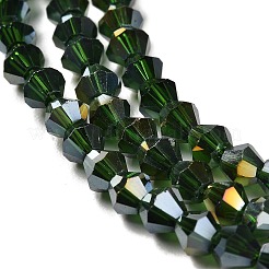 Transparentes perles de verre de galvanoplastie brins&nbsp;EGLA-A039-T4mm-B25