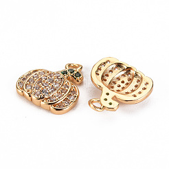 Thème d'automne en laiton micro pavé de breloques en zircone cubique&nbsp;KK-S360-138A-NF