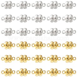 10 set di fermagli magnetici in ottone a 2 colori&nbsp;KK-CJ0001-90