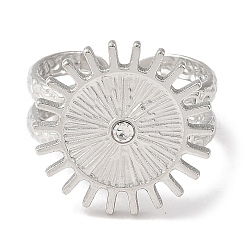 Bague ouverte en acier inoxydable 304 pour femme&nbsp;RJEW-F166-05P-01