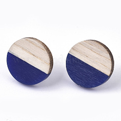 Pendientes de resina y madera&nbsp;EJEW-N017-003A-C01