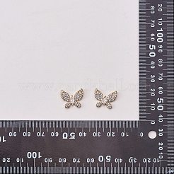 Placage de crémaillère en laiton micro pavé pendentifs en zircone cubique claire&nbsp;KK-SZ0005-41