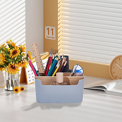 Schubladen-Organizerboxen aus Kunststoff mit Holzteilern&nbsp;AJEW-WH0696-363