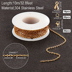 DIY-Sets zur Herstellung von Halsketten aus Edelstahl 304&nbsp;DIY-UN0001-85